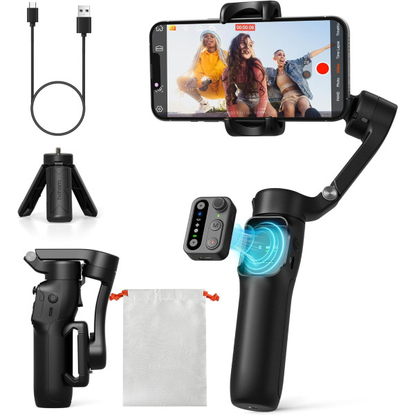 Hohem iSteady X3 SE Gimbal Stabilizer – 3-Axis Portable Phone Gimbal with Detachable Remote for iPhone & Android Hohem iSteady X3 SE Gimbal Stabilizer – 3-Axis Portable Phone Gimbal with Detachable Remote for iPhone & Android
