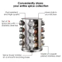 16-Piece Clear Glass Spice Jar Set with 360° Rotating Base – BPA-Free Kitchen Condiment Organizer 16-Piece Clear Glass Spice Jar Set with 360° Rotating Base – BPA-Free Kitchen Condiment Organizer