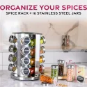 16-Piece Clear Glass Spice Jar Set with 360° Rotating Base – BPA-Free Kitchen Condiment Organizer 16-Piece Clear Glass Spice Jar Set with 360° Rotating Base – BPA-Free Kitchen Condiment Organizer