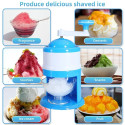 Home Mini Manual Snow Cone Hand Crank Ice Crusher – BPA-Free Portable Ice Shaver for Summer Treats