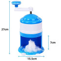 Home Mini Manual Snow Cone Hand Crank Ice Crusher – BPA-Free Portable Ice Shaver for Summer Treats