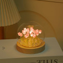 Tulip Night Light – Handmade LED Flower Sleep Lamp with Mirror Design – Romantic Bedroom & Gift Decor Tulip Night Light – Handmade LED Flower Sleep Lamp with Mirror Design – Romantic Bedroom & Gift Decor
