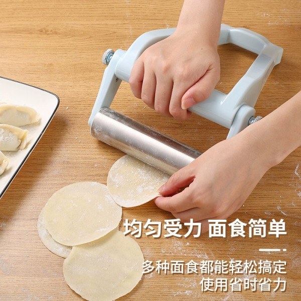 Stainless Steel Labor-Saving Rolling Pin – Non-Stick Dumpling Skin & Noodle Stick Tool Stainless Steel Labor-Saving Rolling Pin – Non-Stick Dumpling Skin & Noodle Stick Tool