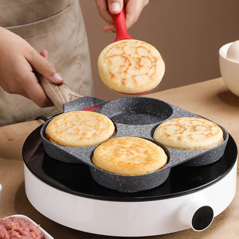 Non-Stick 3-in-1 Medical Stone Four-Hole Omelette Pan – Multi-Section Breakfast Frying Pan Non-Stick 3-in-1 Medical Stone Four-Hole Omelette Pan – Multi-Section Breakfast Frying Pan