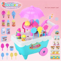 19Pcs Children’s Candy Ice Cream Cart Play Set – Pretend Play Toy (Color Random, No Light & Music)