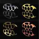 Legal Four-Finger Brass Knuckles Self-Defense Weapon for Women – Thickened Fiberglass Fist Ring Buckle for Vehicle Use