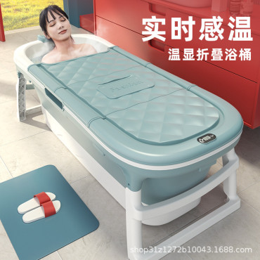 Foldable Adult Bathtub – Portable Full Body Bath Tub for Home, Sweat Steam, and Kids Bath